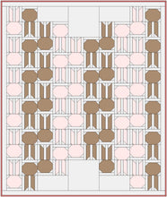 Bunny Hop Quilt Block Printed Pattern