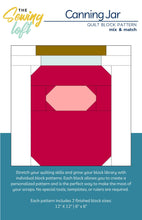 Canning Jar Quilt Block Printed Pattern