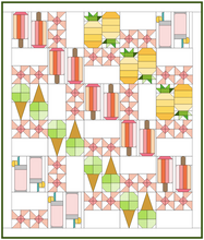Ice Cream Cone Block Printed Pattern