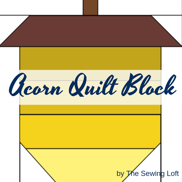 Acorn Quilt Block Printed Pattern TheSewingLoft