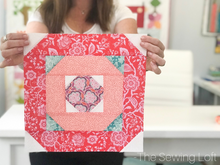 Blushing Glory Quilt Block Printed Pattern