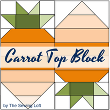 Carrot Top Quilt Block Printed Pattern