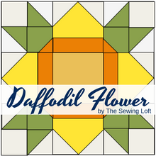 Daffodil Quilt Block Printed Pattern