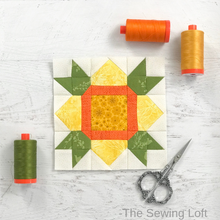 Daffodil Quilt Block Printed Pattern