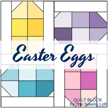 Easter Eggs Quilt Block Printed Pattern
