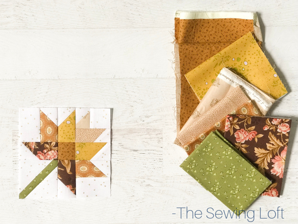 Scrappy Leaves Quilt Block Pattern