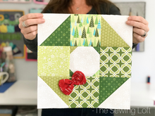 Holiday Wreath Quilt Block Pattern