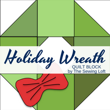 Holiday Wreath Quilt Block Pattern