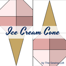 Ice Cream Cone Block Printed Pattern