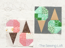 Ice Cream Cone Block Printed Pattern
