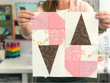 Ice Cream Cone Block Printed Pattern