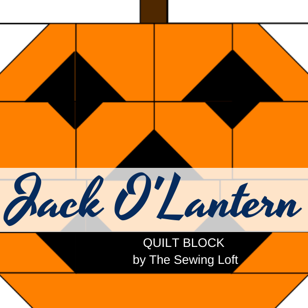 Jack O'Lantern Quilt Block Pattern TheSewingLoft