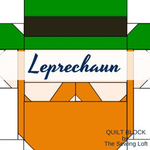 Leprechaun Quilt Block Printed Pattern