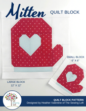 Mitten Quilt Block Printed Pattern