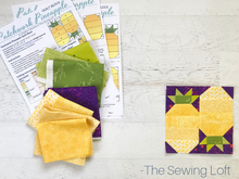 Playful Pinapple Quilt Block Printed Pattern