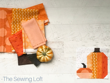 Pretty Pumpkins Quilt Block Printed Pattern