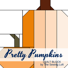 Pretty Pumpkins Quilt Block Printed Pattern