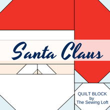Santa Claus Quilt Block Printed Pattern