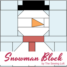 Snowman Quilt Block Printed Pattern