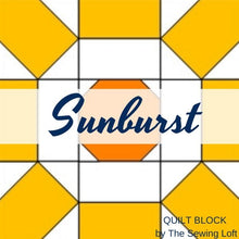 Sunburst Quilt Block Printed Pattern