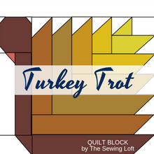 Turkey Trot Quilt Block Paper Pattern