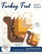 Turkey Trot Quilt Block Paper Pattern