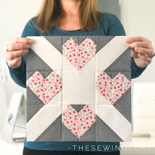 Hearts & Kisses Block Printed Pattern