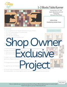 1-2 Block Table Runner Layout | Shop Owner Exclusive