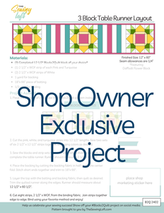 3 Block Table Runner Project Layout | Shop Owner Exclusive