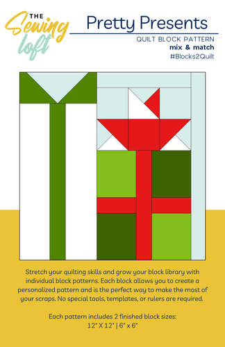 Pretty Presents Quilt Block Printed Pattern