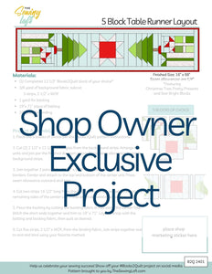 5 Block Table Runner Layout | Shop Owner Exclusive