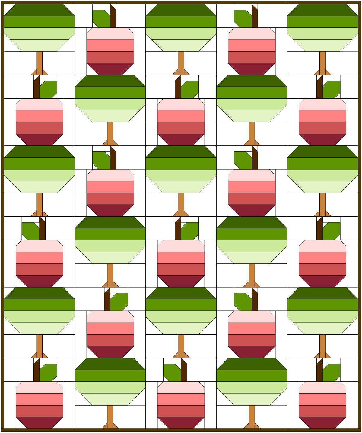 Tree Block Color Patchwork Tree Block Printed Pattern – TheSewingLoft