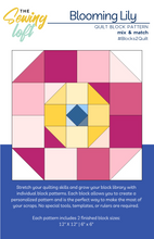 Blooming Lily Quilt Block Printed Pattern