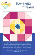 Blooming Lily Quilt Block Printed Pattern