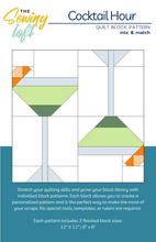 Cocktail Hour Quilt Block Printed Pattern