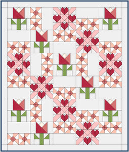 Coming Up Roses Block Printed Pattern
