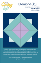 Diamond Sky Quilt Block Printed Pattern