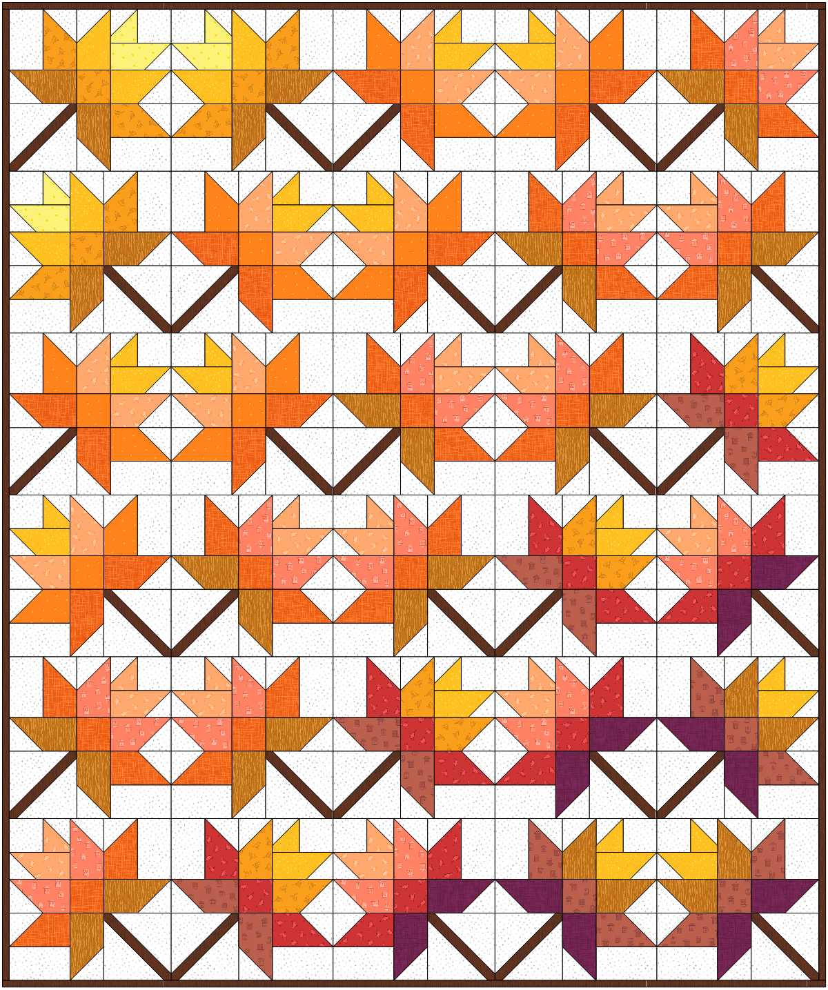 Fall Leaves Quilt Block Printed Pattern – TheSewingLoft