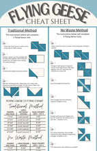 Flying Geese Cheat Sheet | Printable PDF Quilting Guide