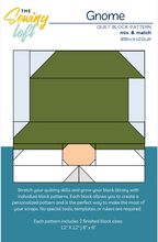 Gnome Quilt Block Printed Pattern