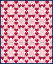 Hearts & Kisses Block Printed Pattern