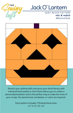 Jack O'Lantern Quilt Block Printed Pattern