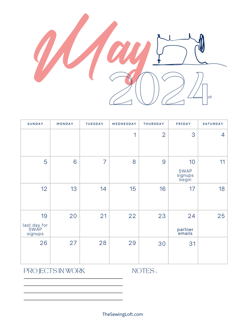 2024 Calendar Printout | May