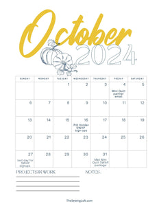 2024 Calendar Printout | October