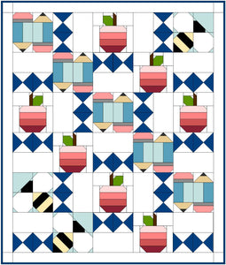 Apple Quilt Block Printed Pattern