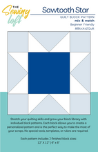 Sawtooth Star Quilt Block Printed Pattern