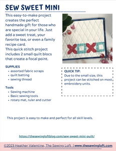 Sew Sweet Mini Quilt Block | Tutorial PDF