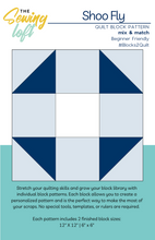 Shoo Fly Quilt Block Printed Pattern