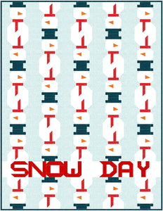 Snowman Quilt Block Printed Pattern