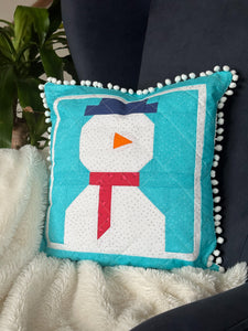 Snowman Quilt Block Printed Pattern